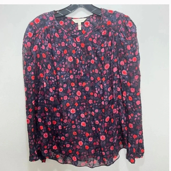 Rebecca Taylor Floral Blouse Top Size 4 - Picture 1 of 5